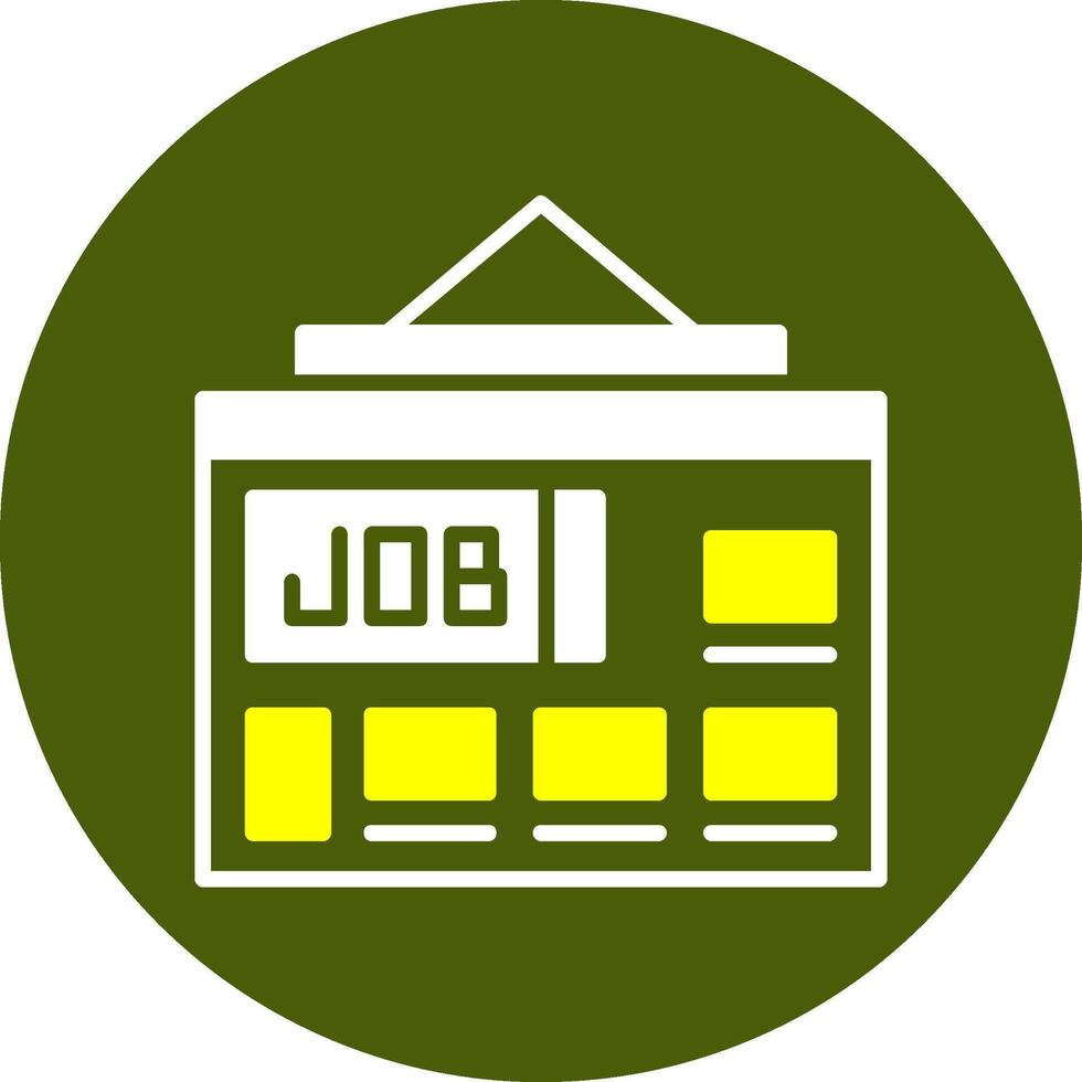 Job Board Glyph Two Color Style Sample Icon vector