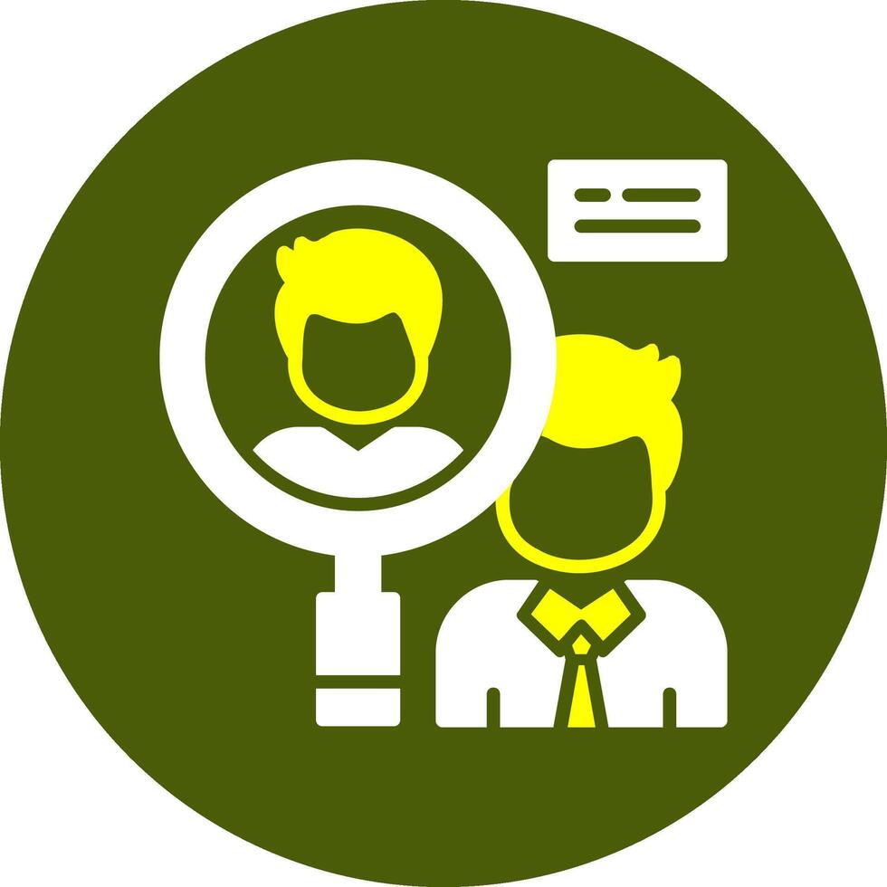 Headhunter Glyph Two Color Style Sample Icon vector