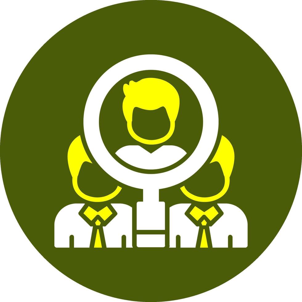 Talent Pool Glyph Two Color Style Sample Icon vector