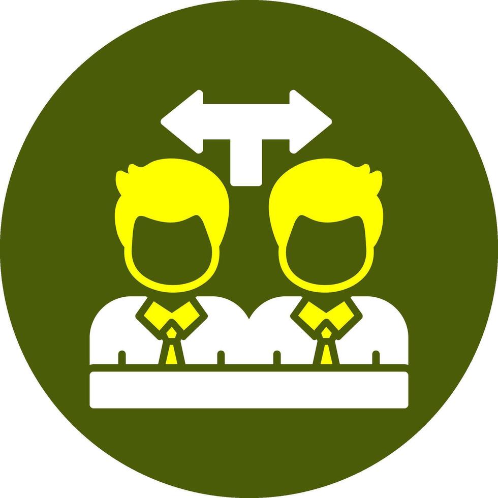 Candidate Selection Glyph Two Color Style Sample Icon vector