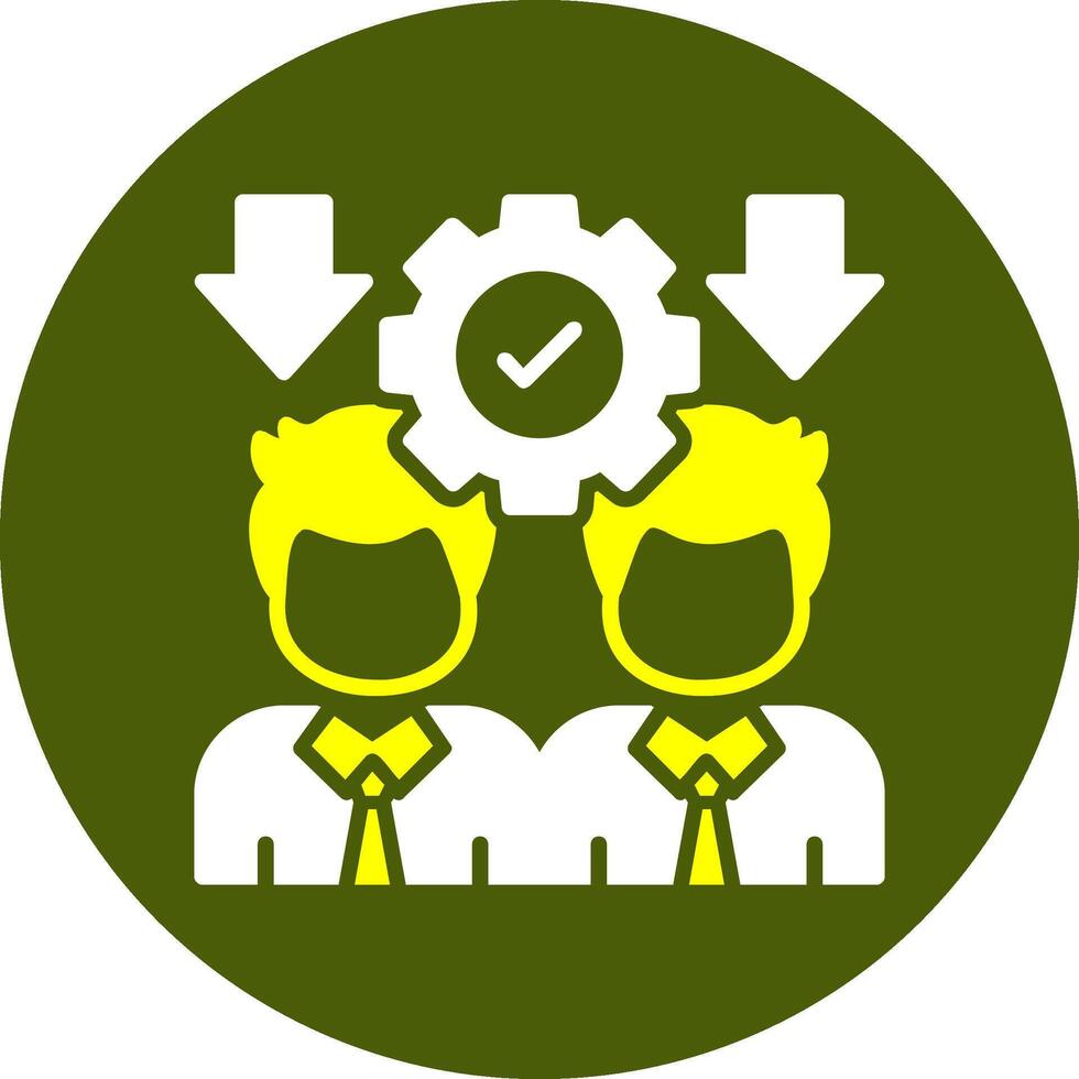 Recruitment Team Glyph Two Color Style Sample Icon vector