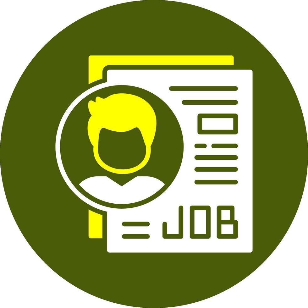 Job Description Glyph Two Color Style Sample Icon vector
