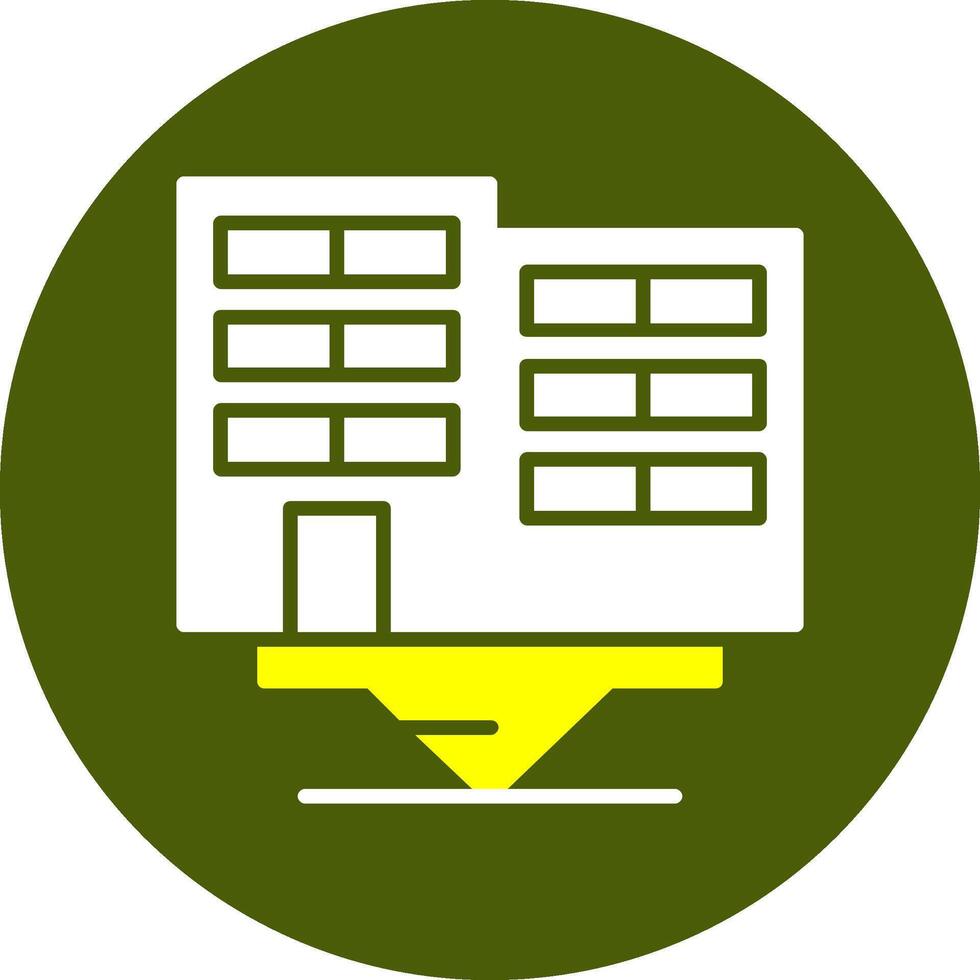 Office Location Glyph Two Color Style Sample Icon vector