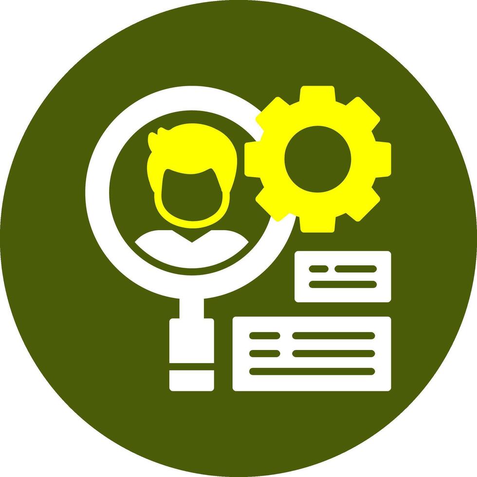 Recruitment Manager Glyph Two Color Style Sample Icon vector