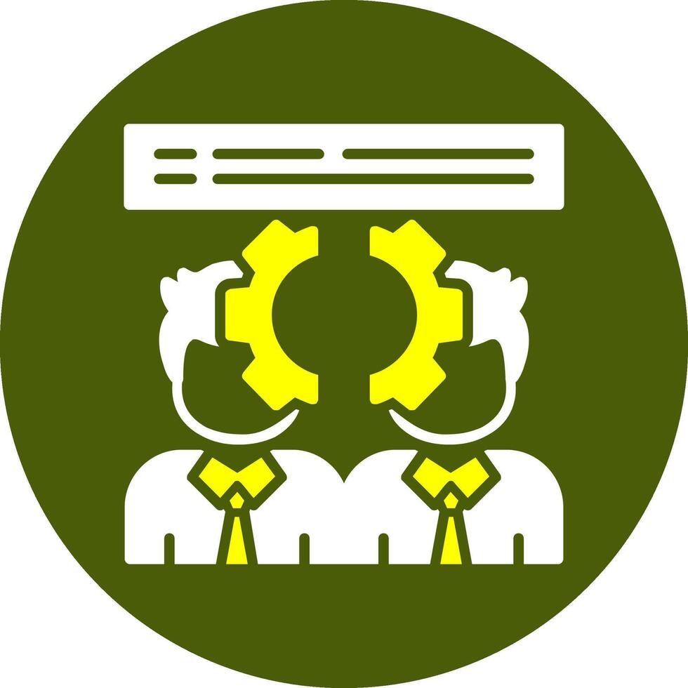 Team Building Glyph Two Color Style Sample Icon vector