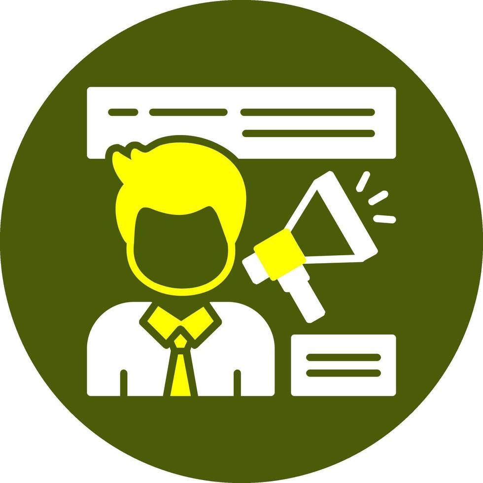 Employee Engagement Glyph Two Color Style Sample Icon vector
