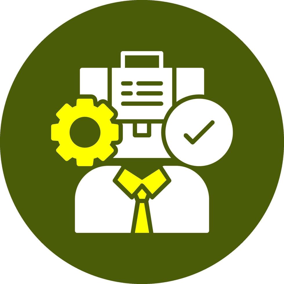 Job Satisfaction Glyph Two Color Style Sample Icon vector
