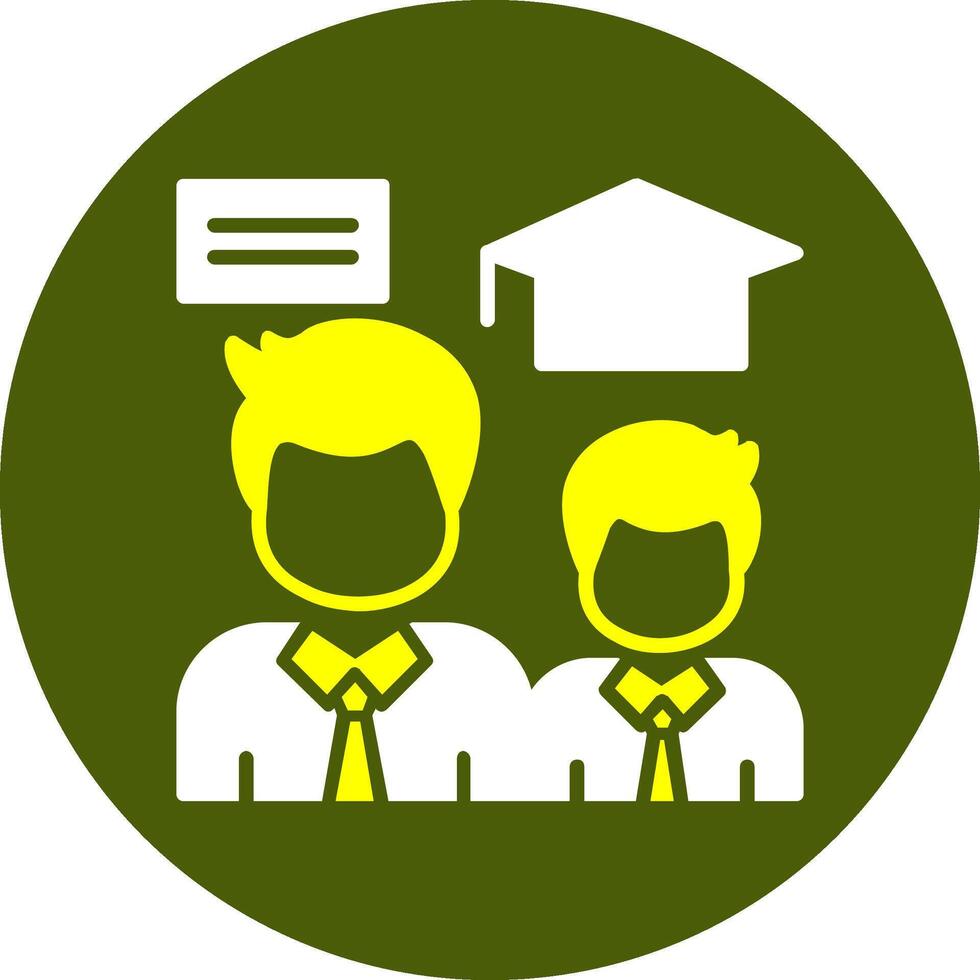 Alumni Network Glyph Two Color Style Sample Icon vector