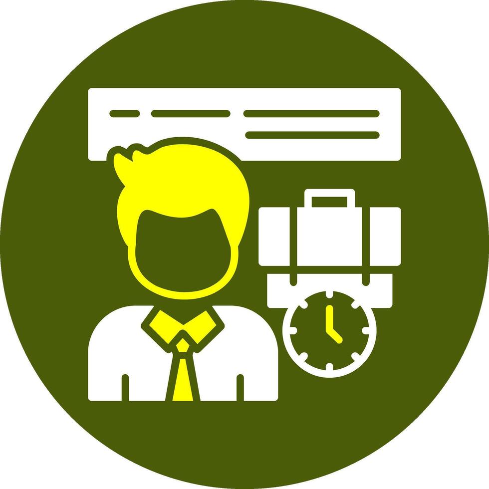 Flexibility Glyph Two Color Style Sample Icon vector