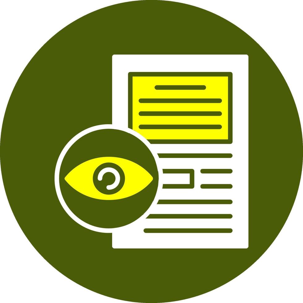 Vision Glyph Two Color Style Sample Icon vector