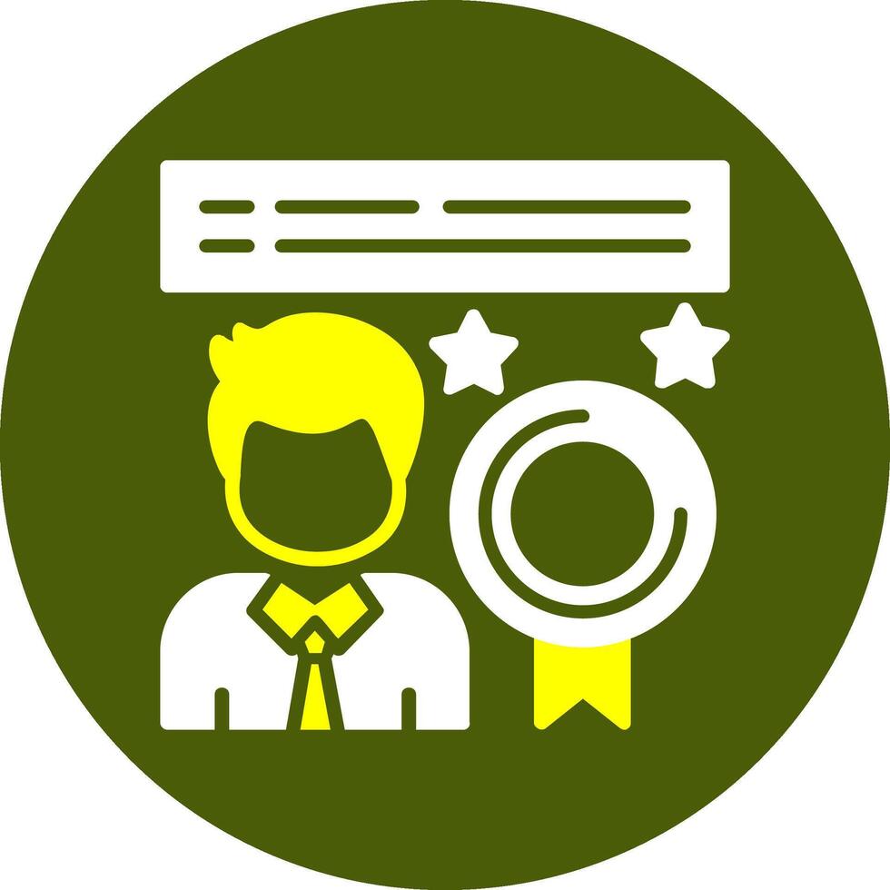 Employee of the Month Glyph Two Color Style Sample Icon vector