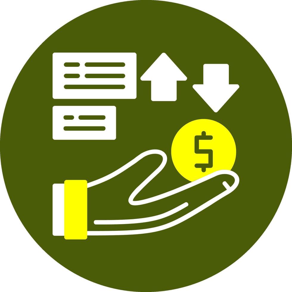 Benefits Glyph Two Color Style Sample Icon vector