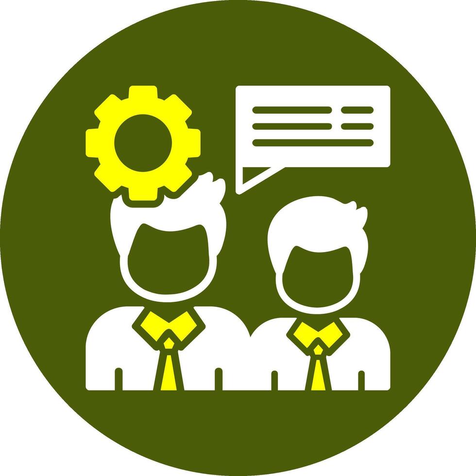 Mentorship Glyph Two Color Style Sample Icon vector