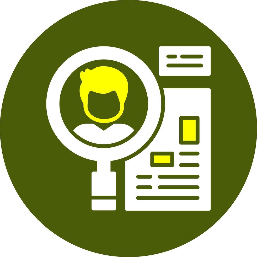 Background Check Glyph Two Color Style Sample Icon vector
