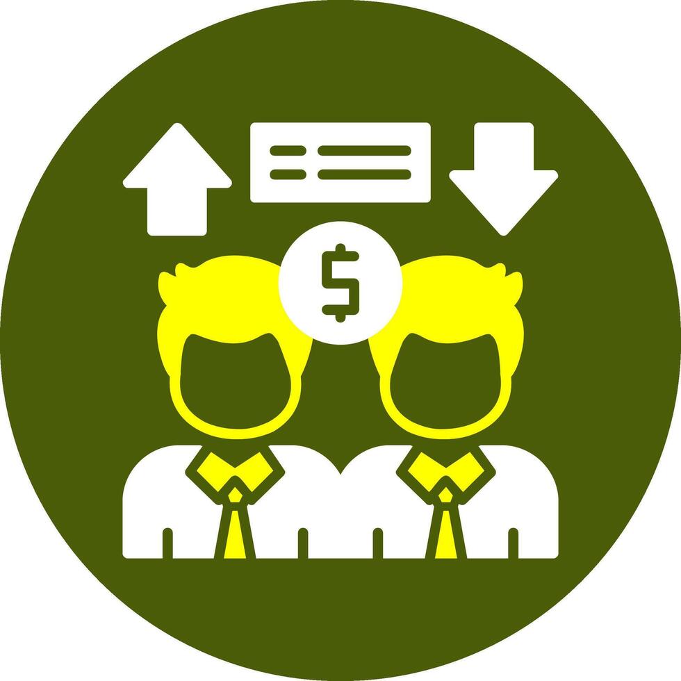 Job Offer Negotiation Glyph Two Color Style Sample Icon vector
