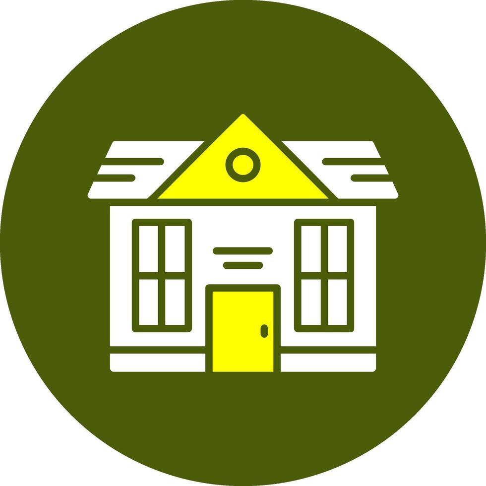 House Glyph Two Color Style Sample Icon vector