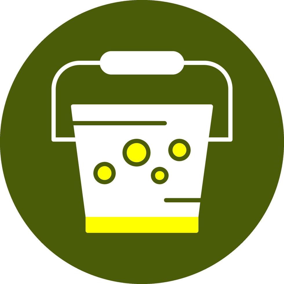 Bucket Glyph Two Color Style Sample Icon vector