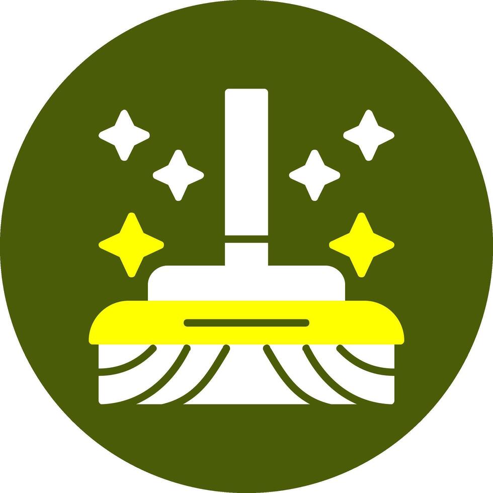 Mop Glyph Two Color Style Sample Icon vector