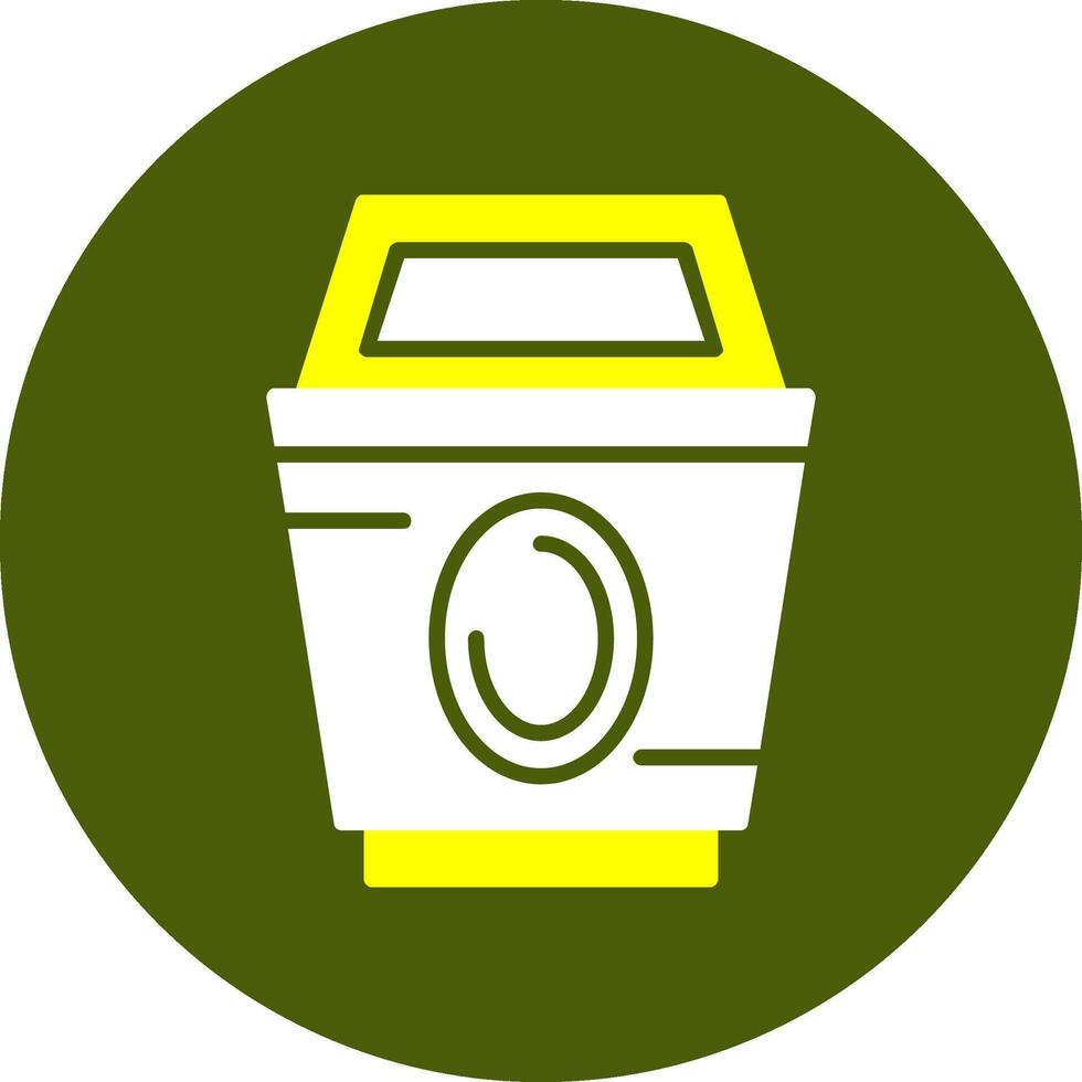 Recycling bin Glyph Two Color Style Sample Icon vector