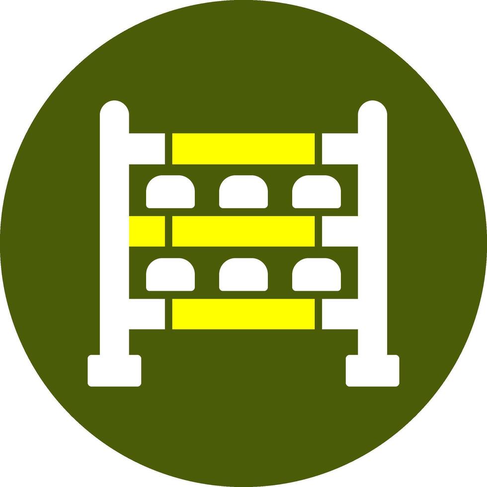 Shoe rack Glyph Two Color Style Sample Icon vector