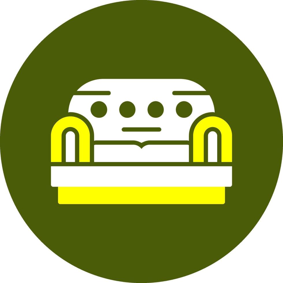 Couch Glyph Two Color Style Sample Icon vector
