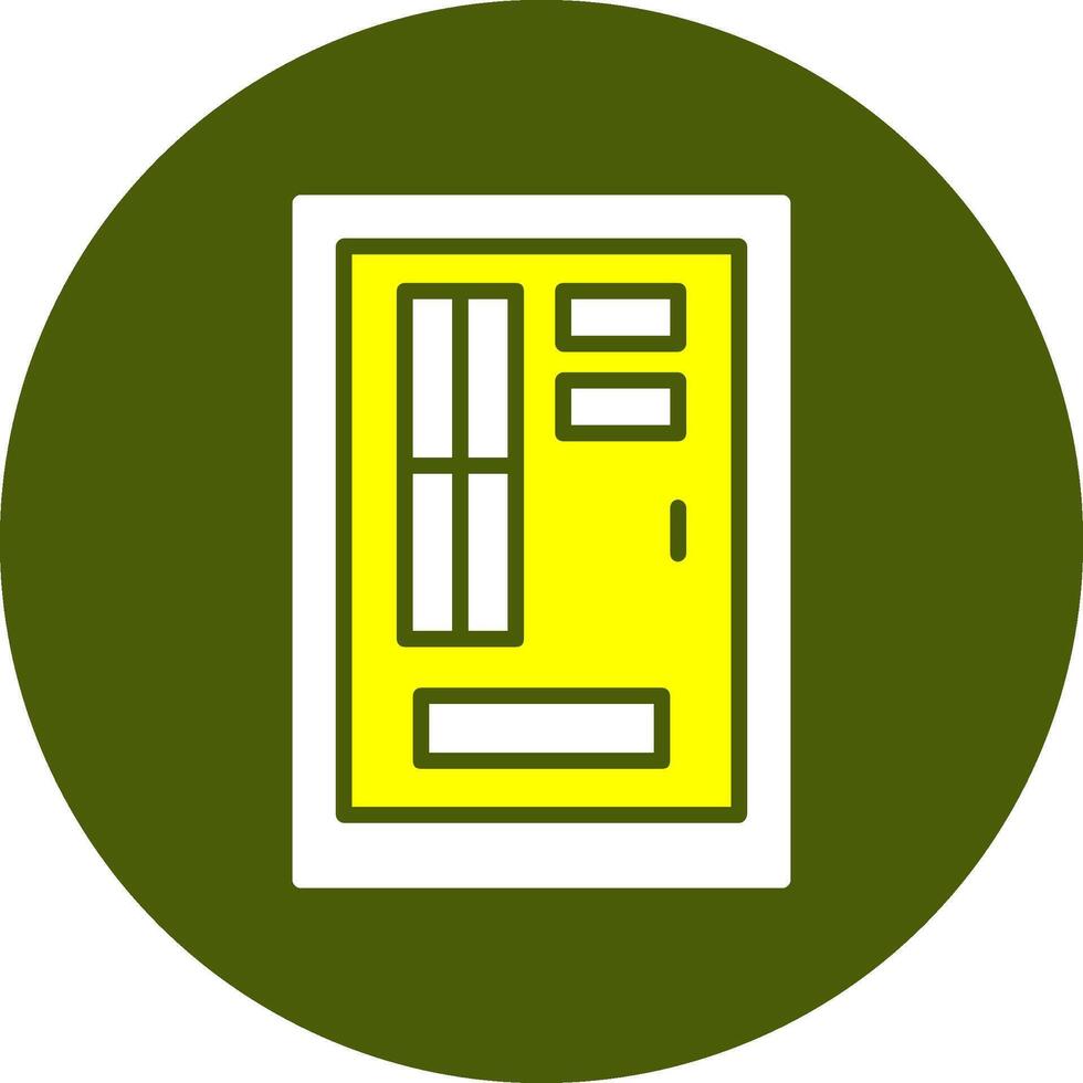 Back door Glyph Two Color Style Sample Icon vector