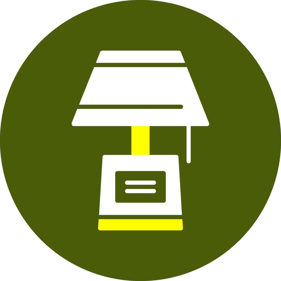Lamp Glyph Two Color Style Sample Icon vector