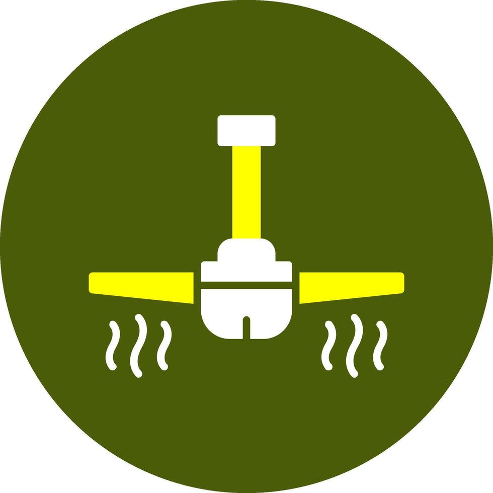 Ceiling fan Glyph Two Color Style Sample Icon vector