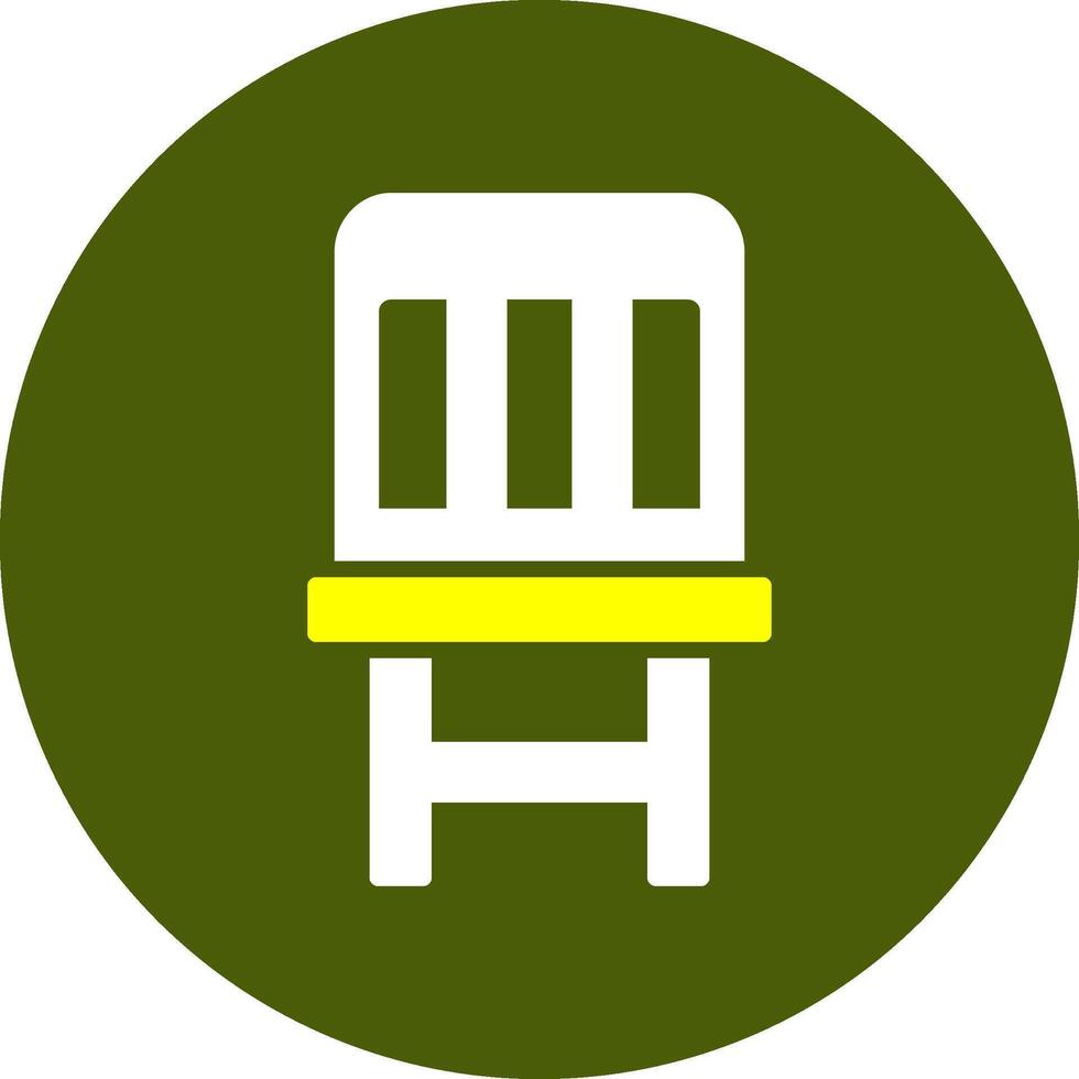 Chair Glyph Two Color Style Sample Icon vector
