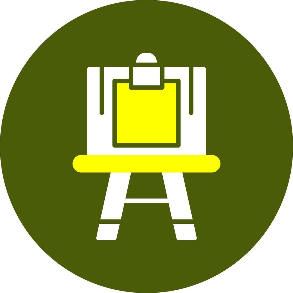 Easel Glyph Two Color Style Sample Icon vector