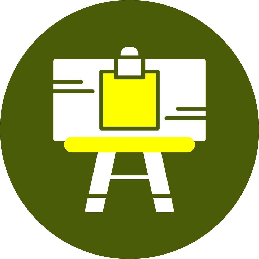 Artists canvas Glyph Two Color Style Sample Icon vector