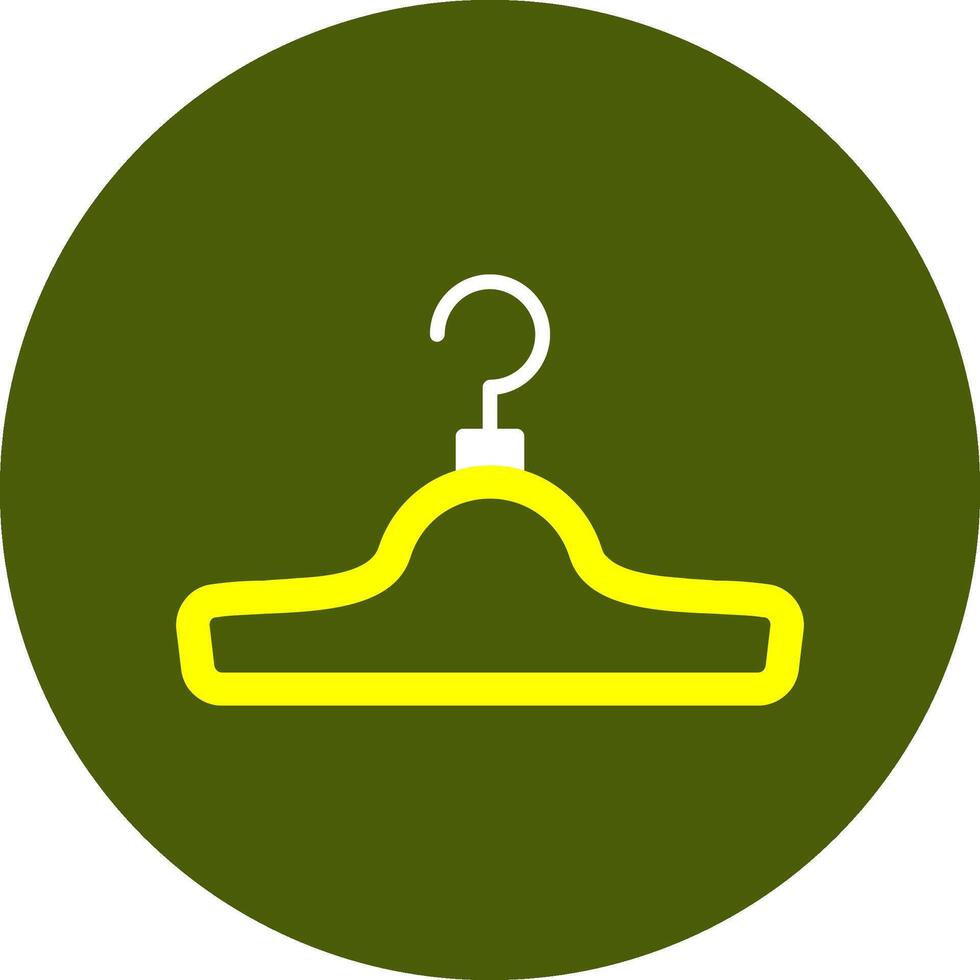 Clothes hanger Glyph Two Color Style Sample Icon vector