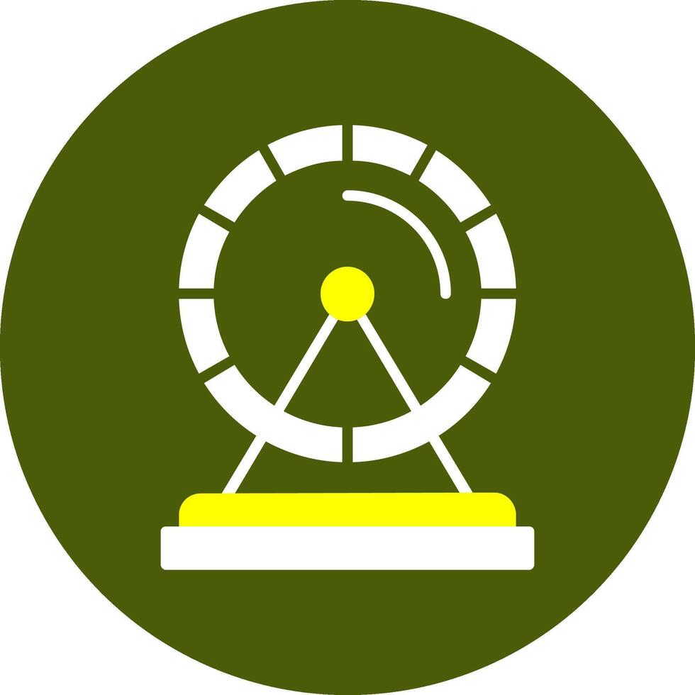 Hamster wheel Glyph Two Color Style Sample Icon vector