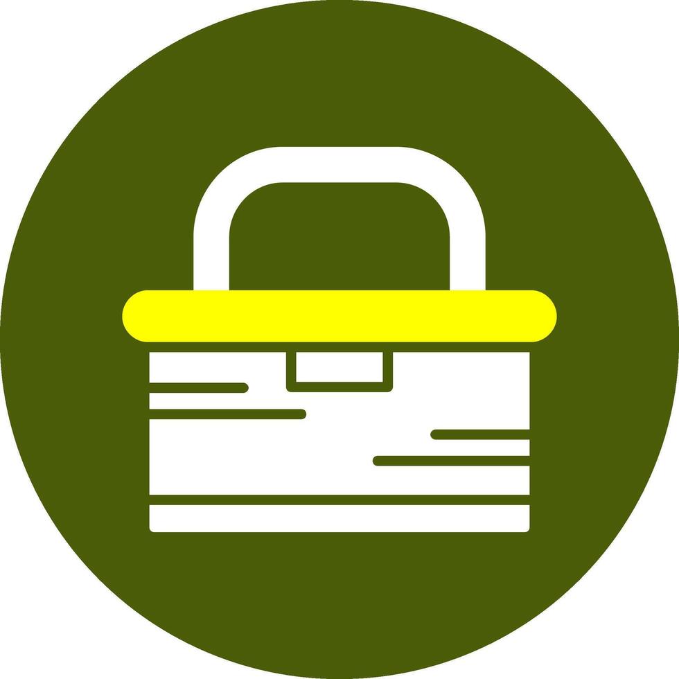 Lunchbox Glyph Two Color Style Sample Icon vector