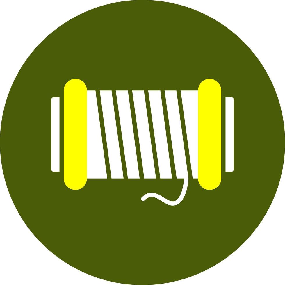 Thread spool Glyph Two Color Style Sample Icon vector