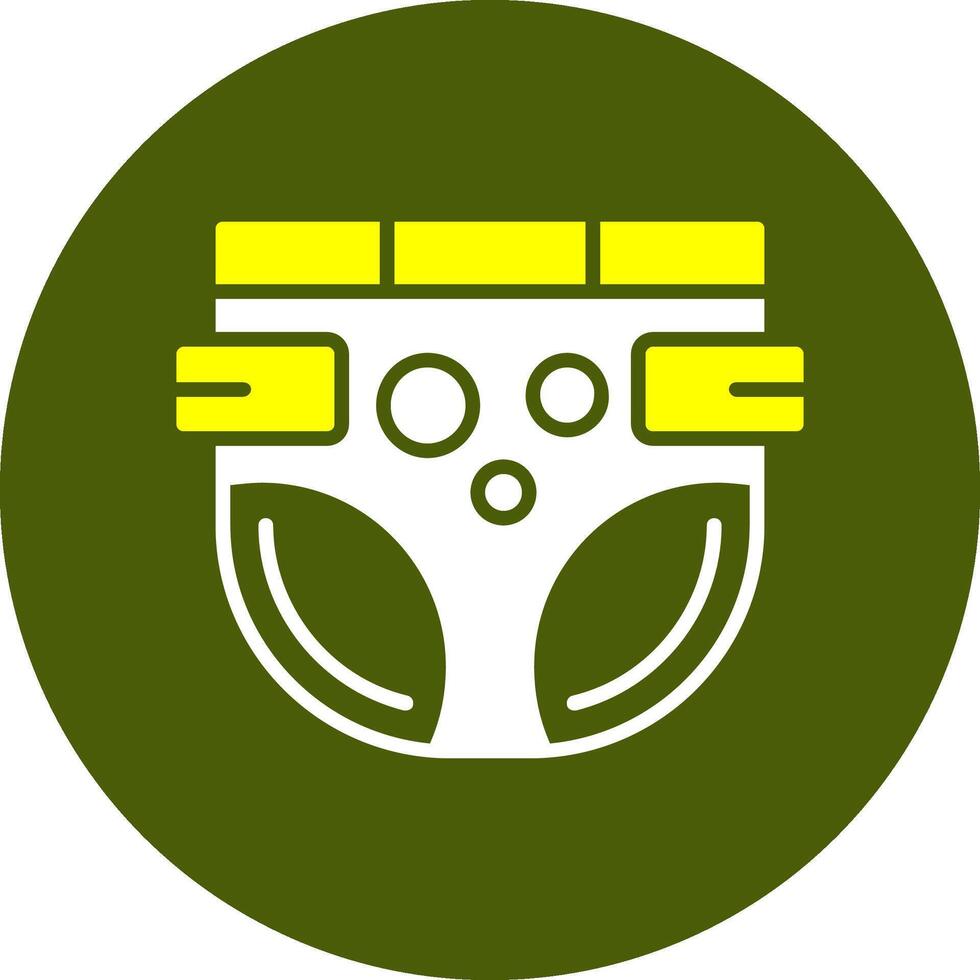 Diaper Glyph Two Color Style Sample Icon vector