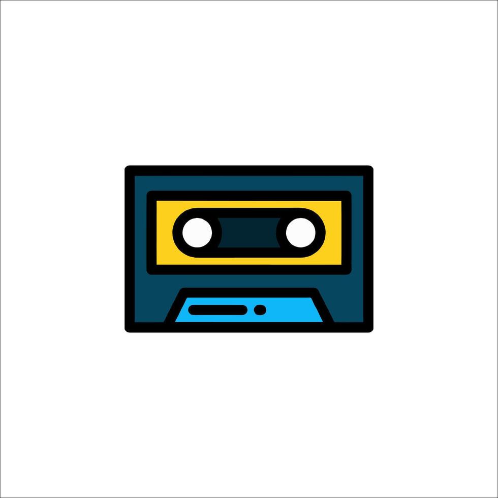 An icon of a cassette player on a white background vector