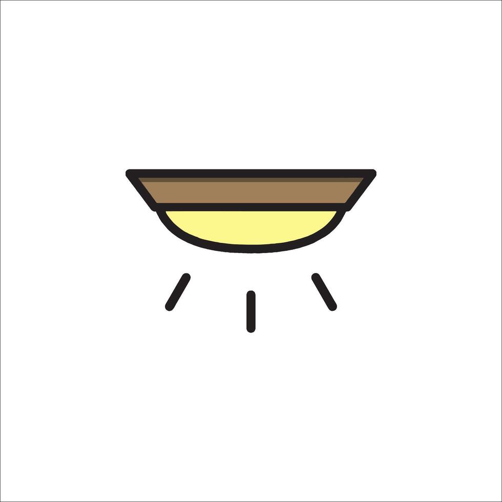 A bowl with a light coming from it vector