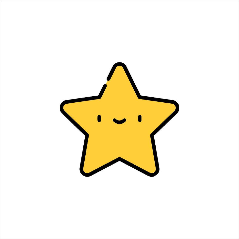 A star with a smiley face on it vector