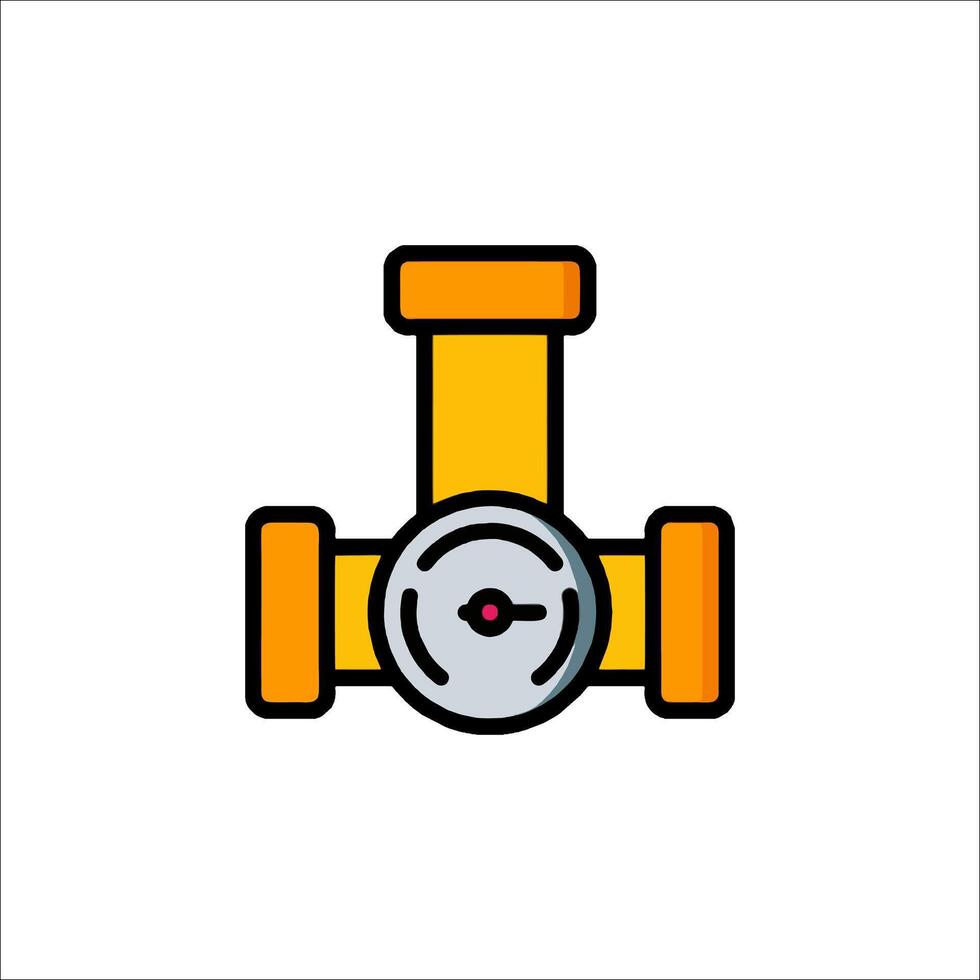 A valve icon with a meter on it vector
