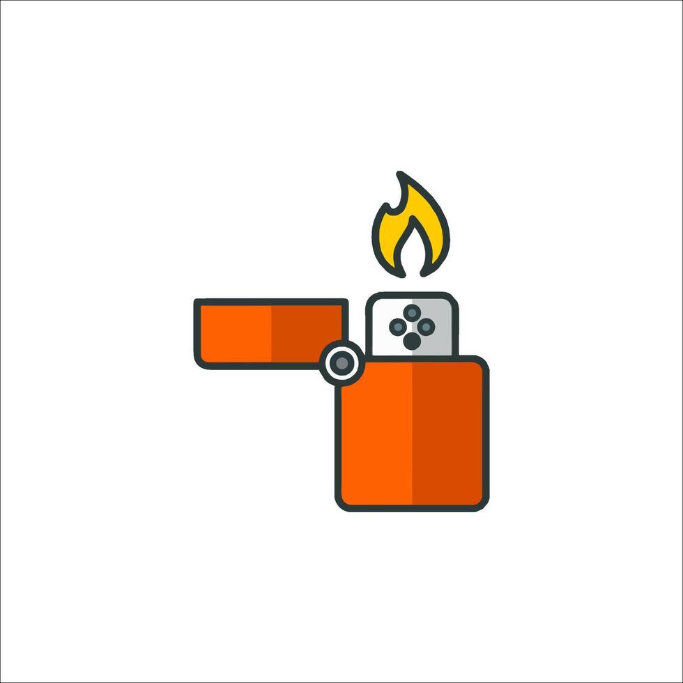 A lighter with a flame on it vector