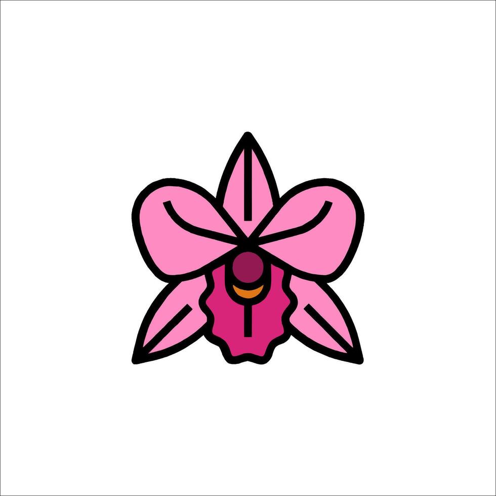 A pink flower with a large flower on it vector