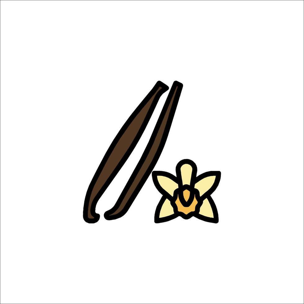 Vanilla extract icon illustration vector