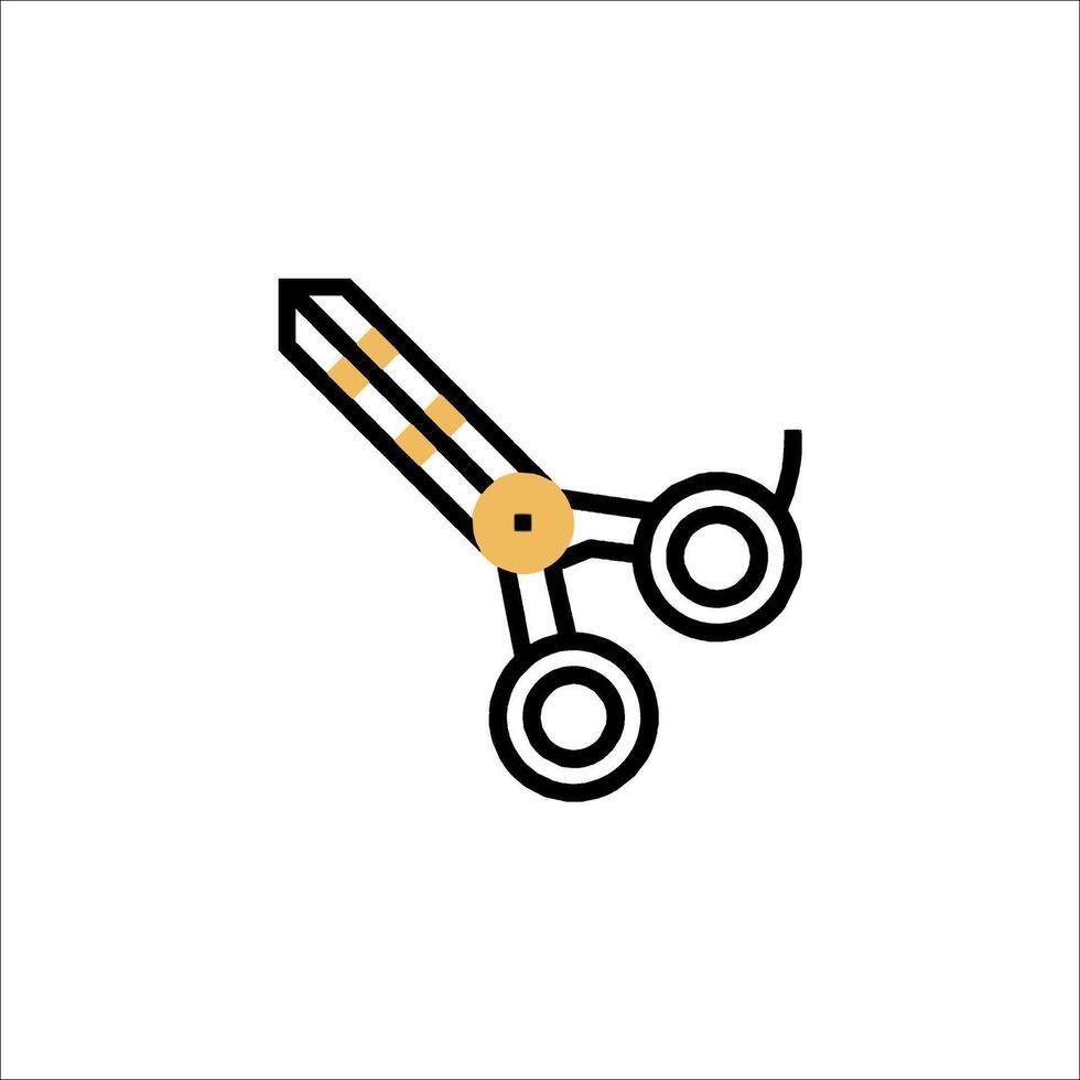 A scissors icon on a white background vector