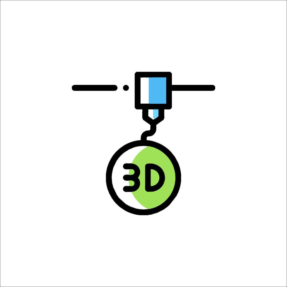 3d printing icon illustration vector