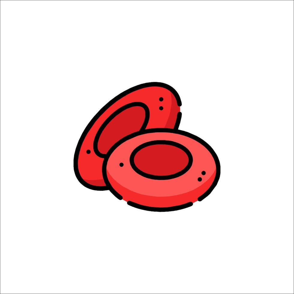 Red blood vessels icon isolated on white background vector
