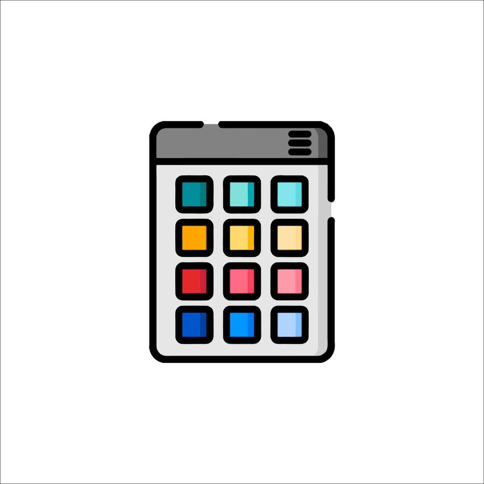 A calculator icon on a white background vector