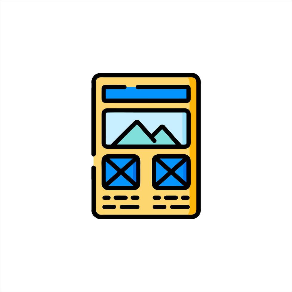 A phone icon with a mountain in the background vector