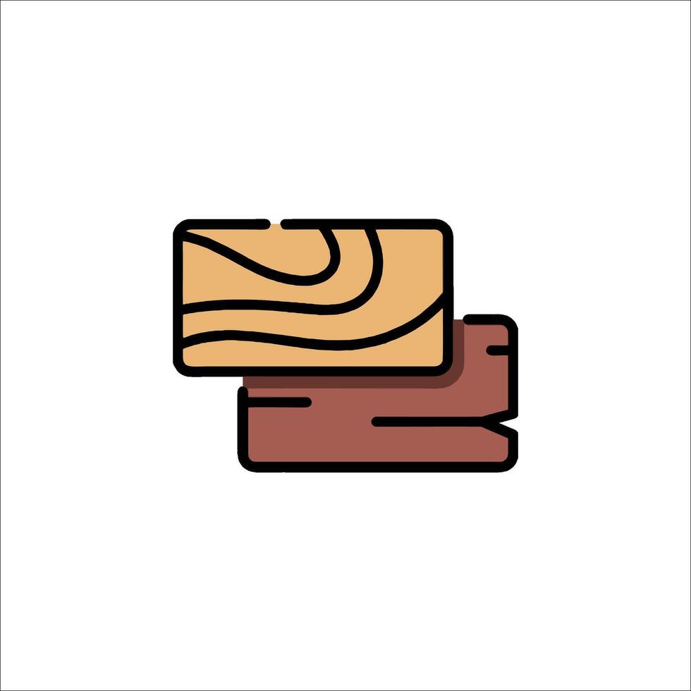 Wooden blocks icon illustration vector