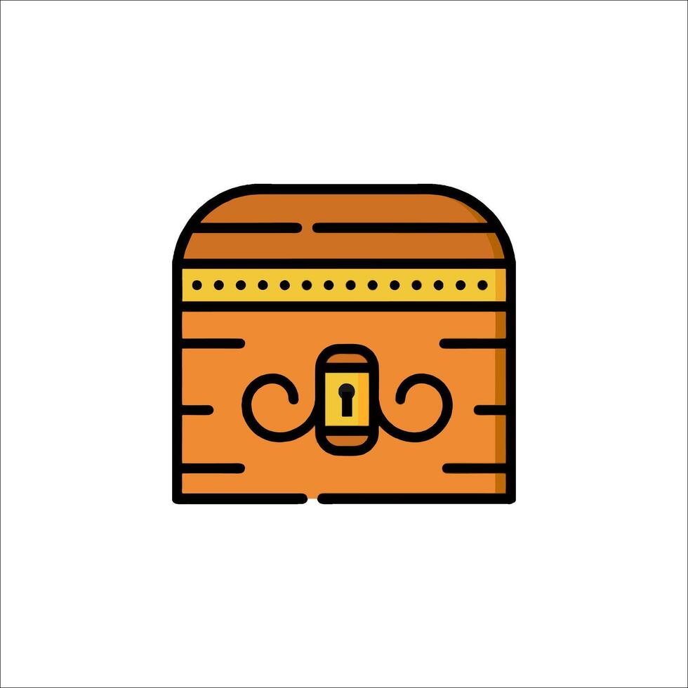 A treasure chest icon on a white background vector